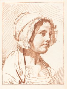 Head of a Young Woman Wearing a Cap, before 1764