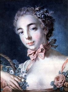 Tete de Flore, Portrait of Mme Baudion, Daughter of Boucher, After a Drawing by Boucher