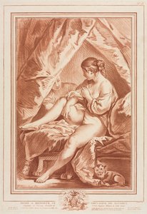 Young Woman Seated on a Bed, before 1764