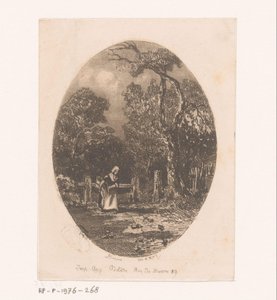 Landscape with Peasant Woman by a Fence