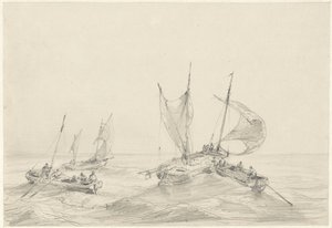 Sea with Fishing Boats