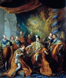 Institution of the Order of the Holy Spirit by Henry III by Louis Michel van Loo