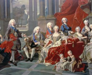 The Family of Philip V of Spain (detail) by Louis Michel van Loo