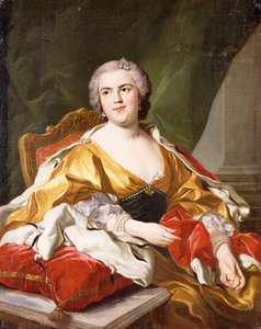Portrait of Louise Elisabeth de Bourbon, Duchess of Parma, Seated, Three-quarter Length