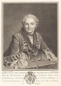 Marie Gallelise de la Fontaine by Louis Petit after Maurice Quentin de La Tour