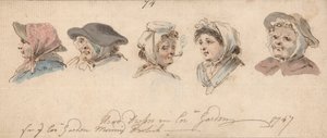 Head Dresses in Covent Garden by Louis Philippe Boitard
