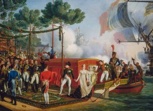 Napoleon Bonaparte and Marie Louise Landing in Antwerp by Louis Philippe Crepin