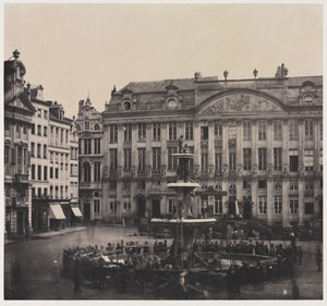 Untitled (Construction of Commemorative Fountain) by Louis Pierre Theophile Dubois de Nehaut