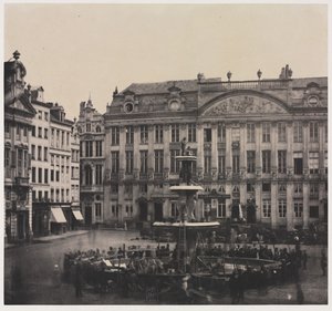 Untitled Construction of Commemorative Fountain, July 1856 by Louis Pierre Theophile Dubois de Nehaut