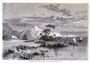 Inner View of Chantaboun Bay. 1874. Drawing by Sabatier according to Mr. Mouhot. Tour du Monde
