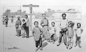Trans-Siberian railway station in China. 1913