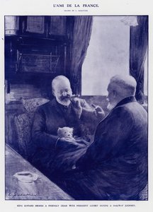 King Edward VII on a train journey with President Emile Loubet of France