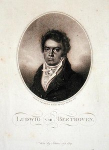 Ludwig van Beethoven engraved by Blasius Hofel 1814