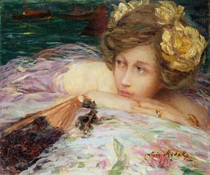 A Lady with her Fan