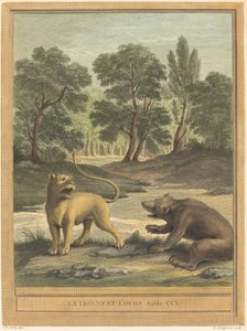 The Lion and the Bear by Louis Simon Lempereur after Jean Baptiste Oudry