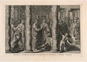 The Healing of the Lame Man at the Beautiful Gate of the Temple by Louis Sommereau