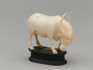 Black Bishop, Chess Piece, India, Circa 1820