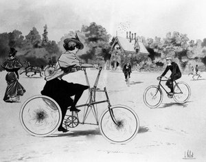 Les Vélocipédistes - by Louis Vallet, Bibl. des Arts Deco