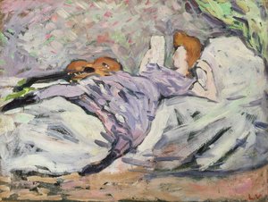 Reclining Woman Reading