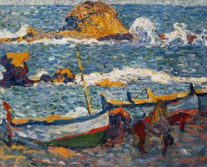 The Strike at Llanca, Spain by Louis Valtat