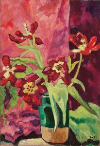 Vase, Red Tulips by Louis Valtat