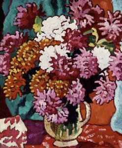 Vase of Dahlias by Louis Valtat