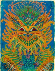 Kaleidoscope Cats: Cat Pattern on Blue