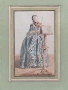 Woman Playing the Violin, Seen from the Front by Louis de Carmontelle