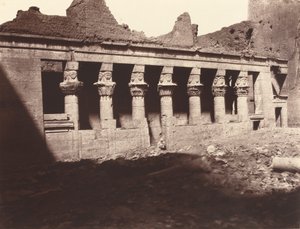 Philae, Inner Courtyard, West Colonnade by Louis de Clercq