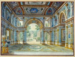 Portico of a Palace Opening onto a Park