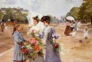 The Avenue of the Bois de Boulogne - Spring Morning
