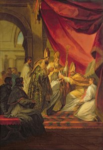 St. Augustine (354-430) Ordained as the Bishop of Hippo, Study for the Decoration in the Invalides, 1702 by Louis de, the Younger Boulogne