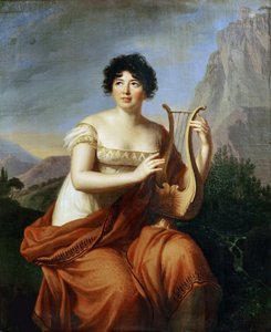 Portrait of the author Baronne Anne Louise Germaine de Staël 1766-1817 as Corinne, 1807