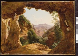 A Cave in a Rocky Landscape by Louise Josephine Sarazin de Belmont