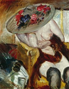 Italian Woman in Yellow Chair by Lovis Corinth