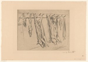Slaughtered Pigs by Lovis Corinth (signed by artist)