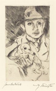 Boy with Dog by Lovis Corinth