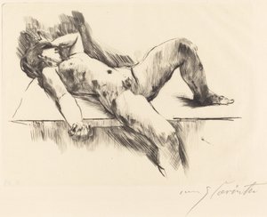 Reclining Female Nude III by Lovis Corinth