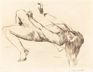 Reclining Female Nude. Study for Joseph and Potiphar by Lovis Corinth