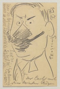 Lovis Corinth to Carl Strathmann: Postcard, Postmarked February 21, 1904 by Lovis Corinth