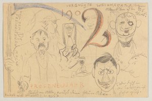 Lovis Corinth to Carl Strathmann: Postcard, Postmarked 24 December 1901 by Lovis Corinth