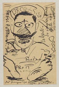 Lovis Corinth to Elly Strathmann: Postcard, Postmarked February 23 by Lovis Corinth