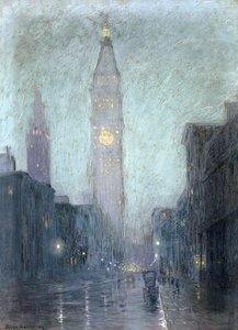Madison Avenue at Twilight by Lowell Birge Harrison
