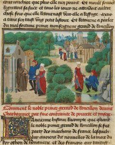 Gerard and Bertha Find Sustenance at a Hermitage by Loyset Liedet