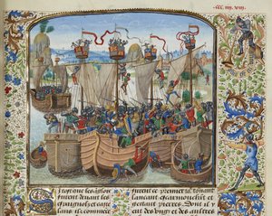 The Battle of La Rochelle, 1372, ca 1470-1475 by Loyset Liedet