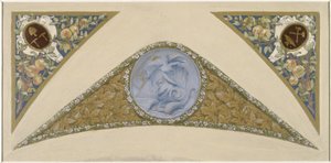 Sketch for the Festival Staircase at Paris City Hall: Fish by Luc Oliver Merson