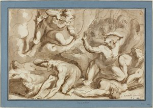 Apollo Attacking the Greek Camp Outside Troy