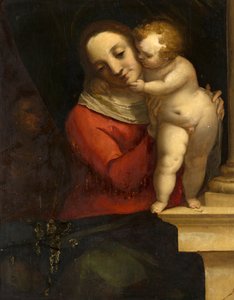 Madonna and Child, with John the Baptist by Luca Cambiaso