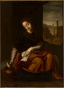 Saint Praxedes by Luca Cambiaso