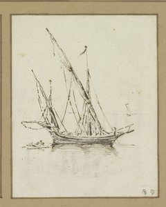 Ship with Two Masts by Luca Carlevarijs (possibly)